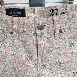 J.Crew Liberty of London pattern ankle crop jeans